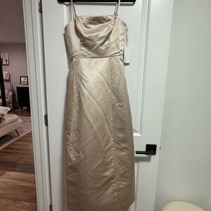 Reformation Champagne Evening Dress